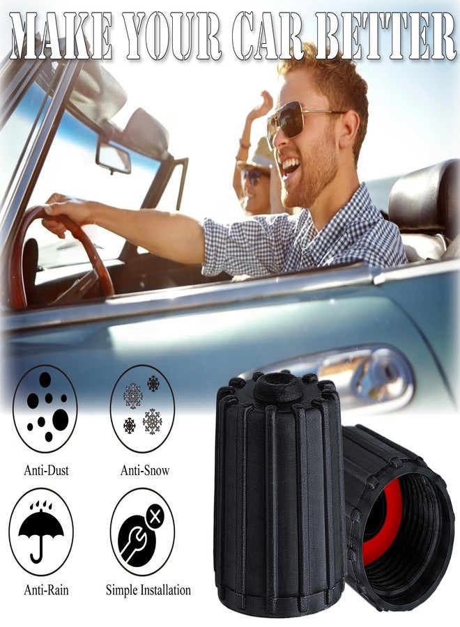MEAJOO 30PCS Plactic Tire Valve Stem Caps, Leak-Proof Air Protection, with O-Ring Rubber Seal, Universal Tyre Valve Dust Caps for Cars, SUV, Trucks, Bikes, Motorcycles, Bicycles(Black) - Image 5
